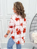 Scarlet Bloom Button Up Top