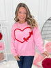 Howdy Lovey - Twisty Heart Shaped Soft Sweater