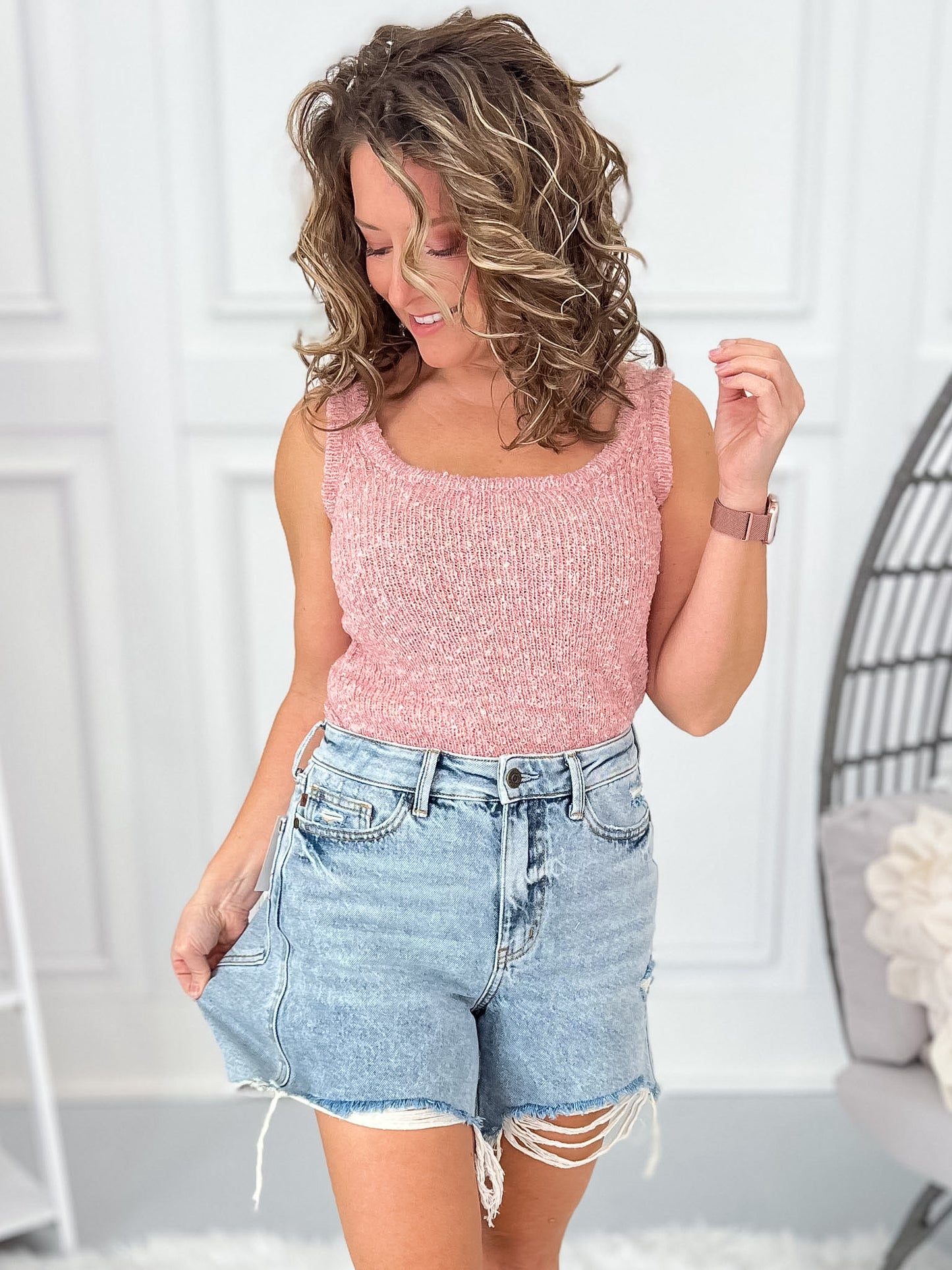 Stay Connected - Judy Blue Rigid Magic Cell Phone Pocket Shorts