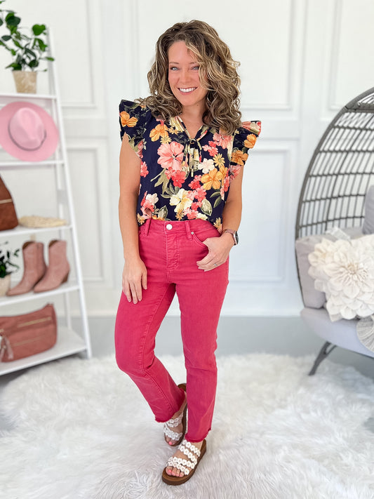 Sunkissed Bliss Ankle Straight Leg Jeans