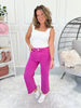 Pretty in Pink Wide Leg Cropped Jeans