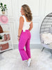 Pretty in Pink Wide Leg Cropped Jeans