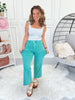 Island Vibes Wide Leg Cropped Jeans