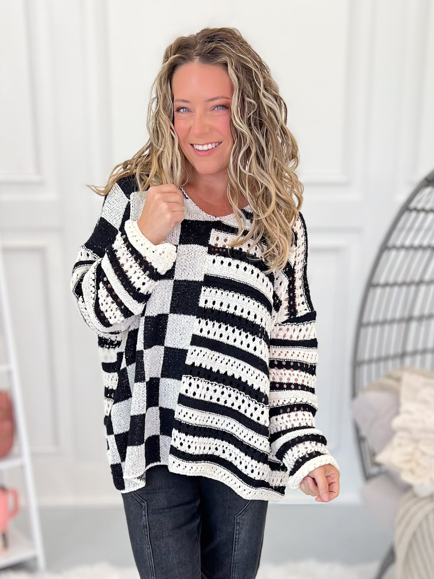 Here We Are Crochet Sweater