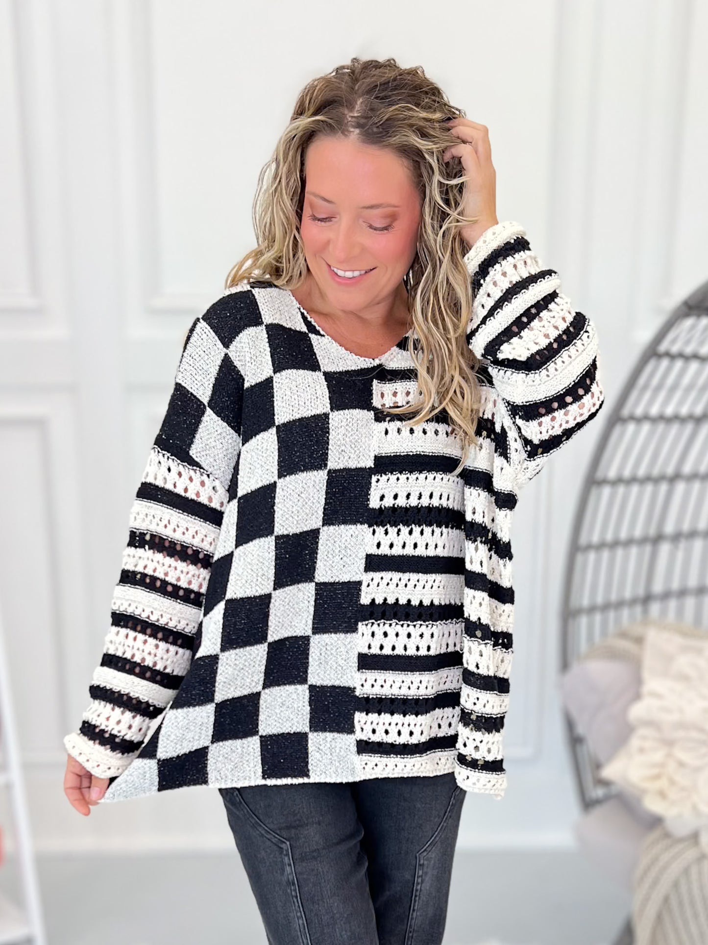 Here We Are Crochet Sweater