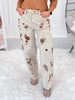 Floral Abundance Embroidered Jeans