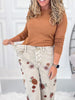 Floral Abundance Embroidered Jeans