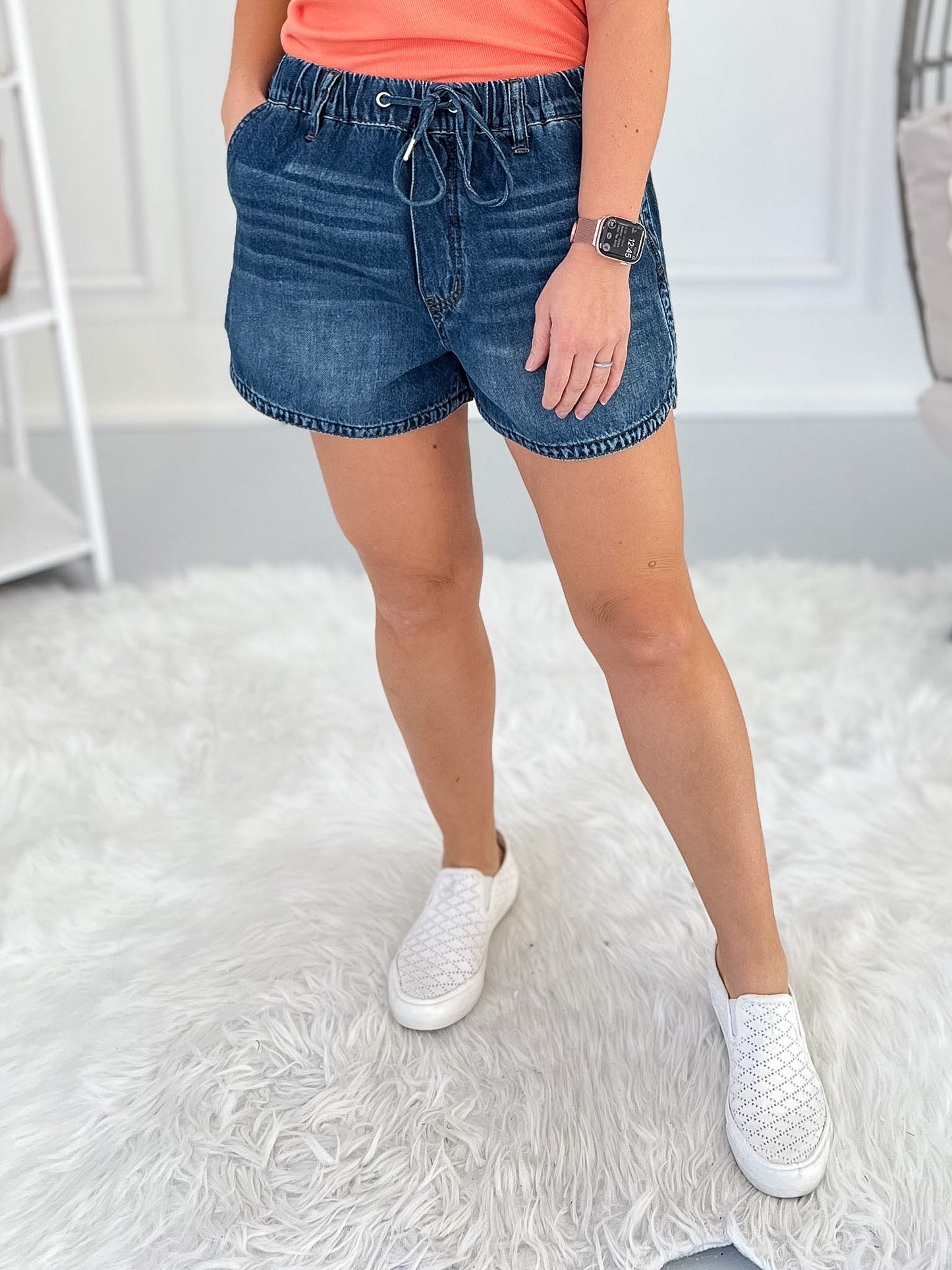 Ocean Air - Judy Blue Featherweight Shorts - Final Sale