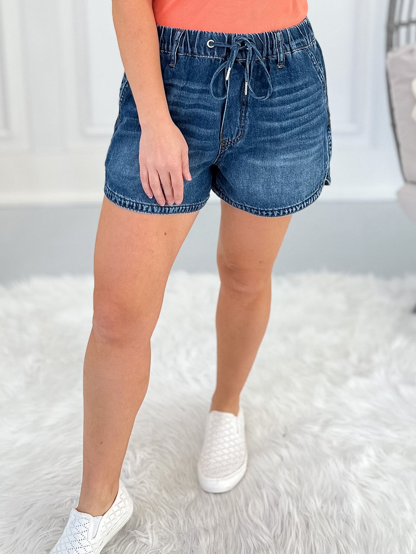 Ocean Air - Judy Blue Featherweight Shorts - Final Sale