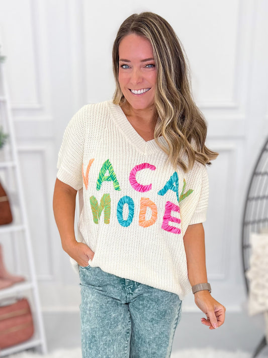 Vacay Mode Knit Dolman Sweater