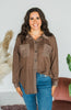 Must Have Mocha Button Up Top