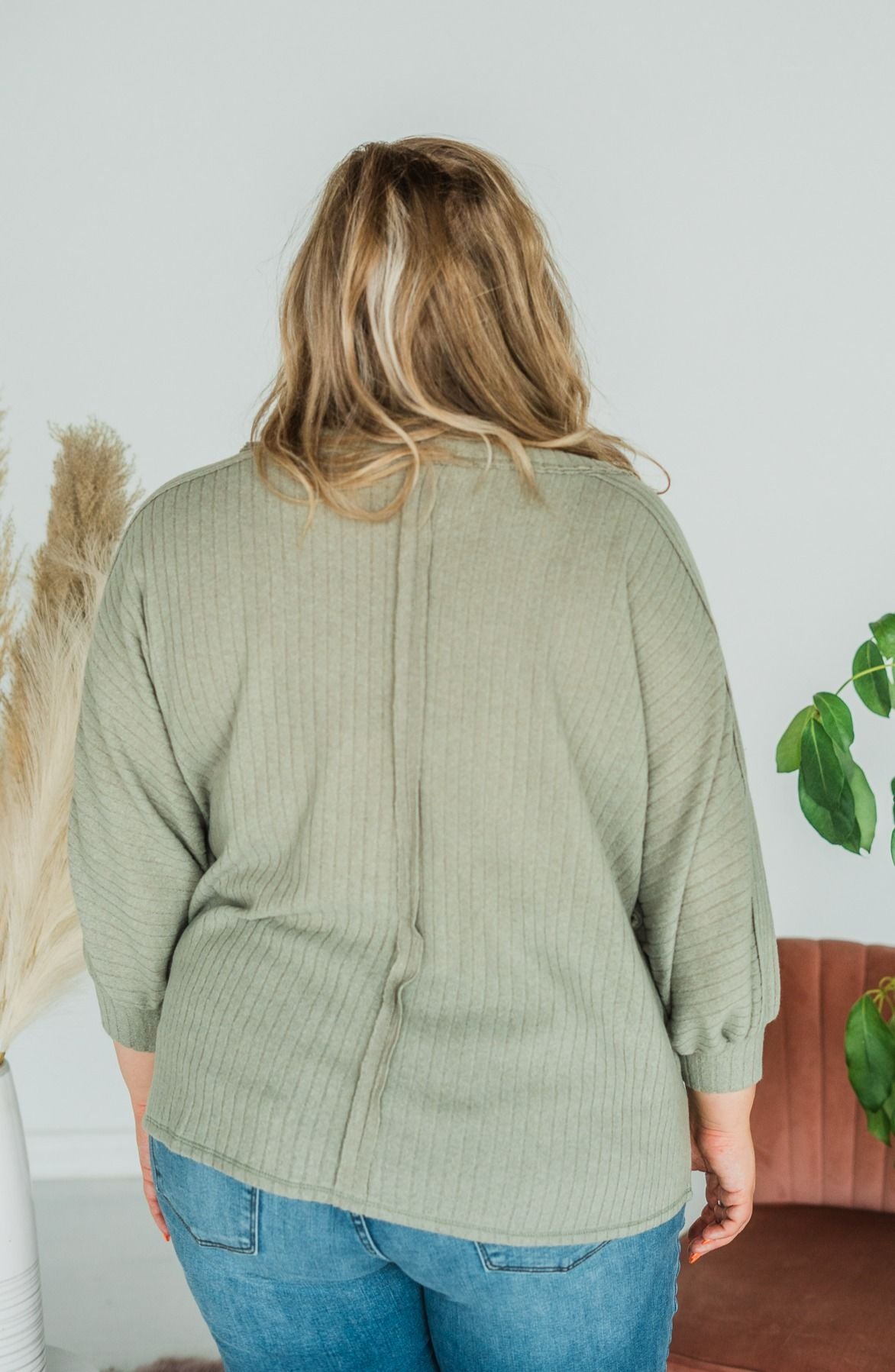 Fleece Brushed Bloused Sweater