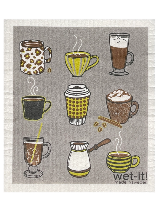 Wet It! Dish Cloth - Coffee Shop