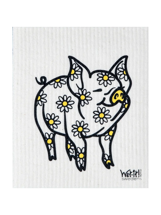 Wet It! Dish Cloth - Daisy Pig