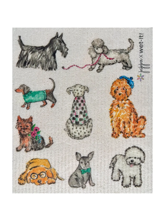 Wet It! Dish Cloth - Dogs