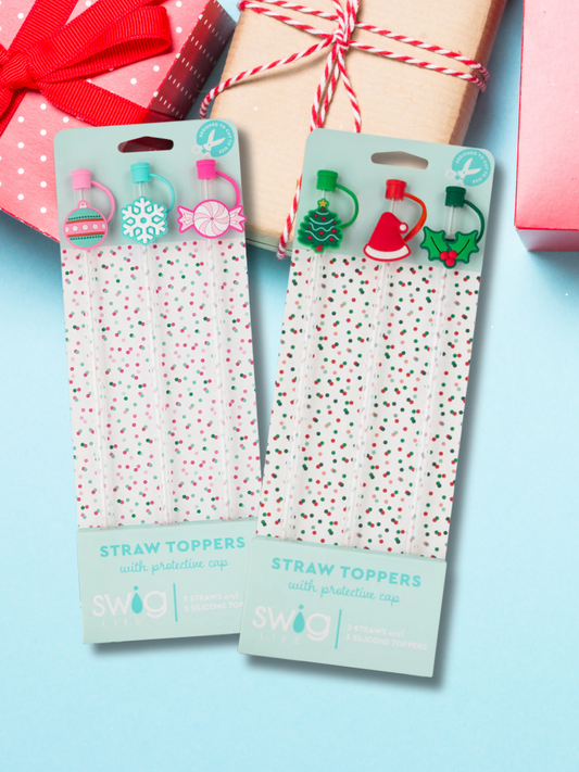 Holiday Straw Topper Set