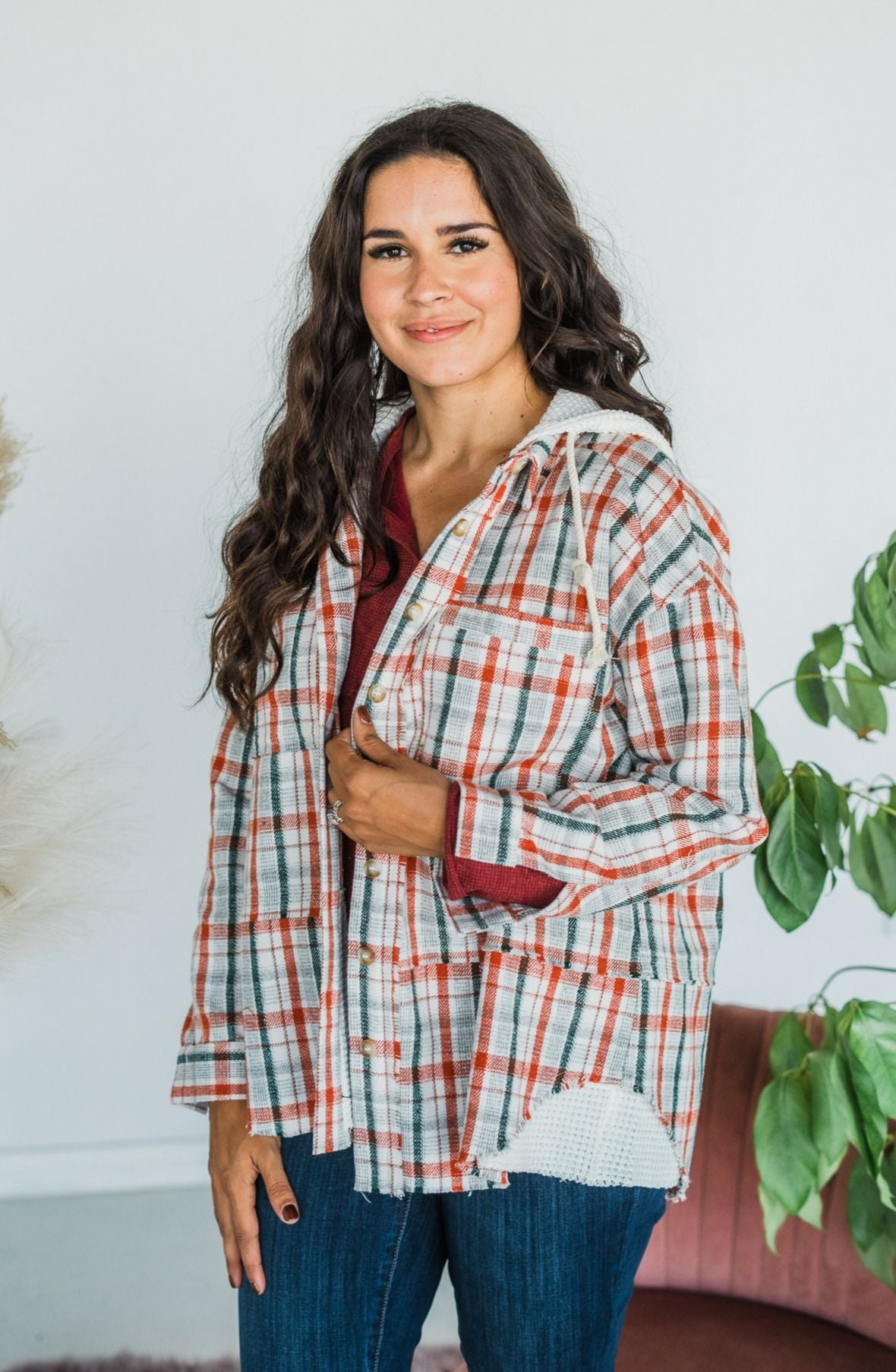 Having A Hay Day Flannel Hoodie