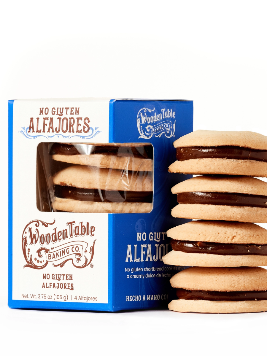 Wooden Table - Alfajores Cookies