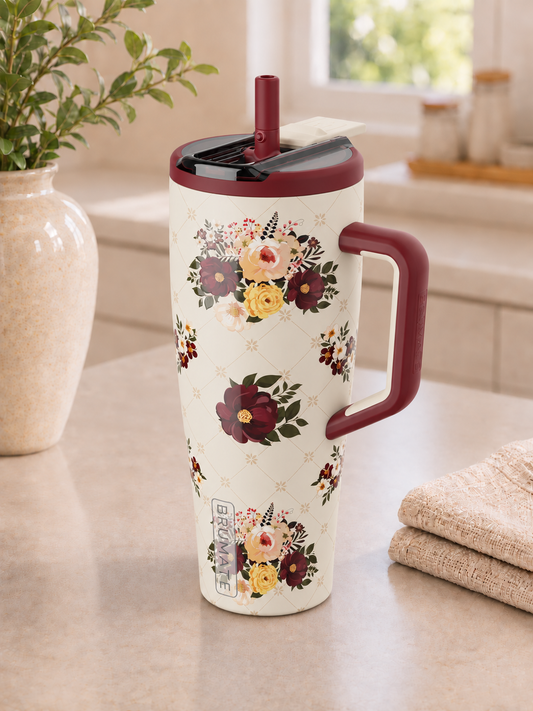 40oz Brumate Era Flip Mug - Quilted Floral