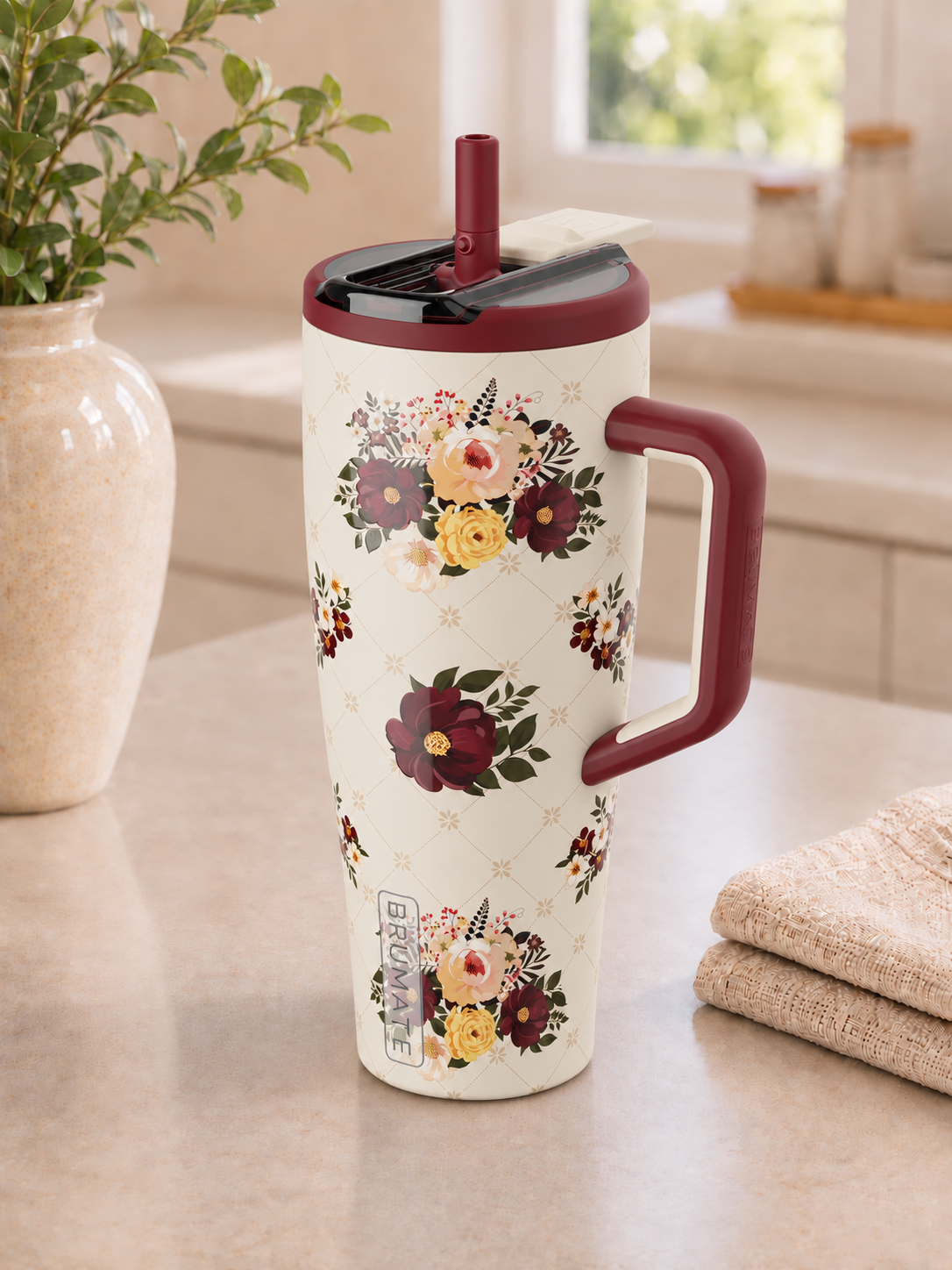40oz Brumate Era Flip Mug - Quilted Floral