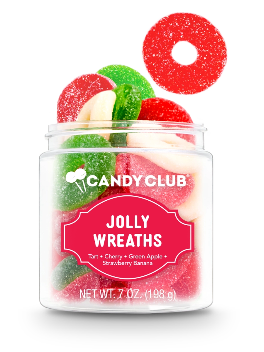 Candy Club Jar -  Jolly Wreaths