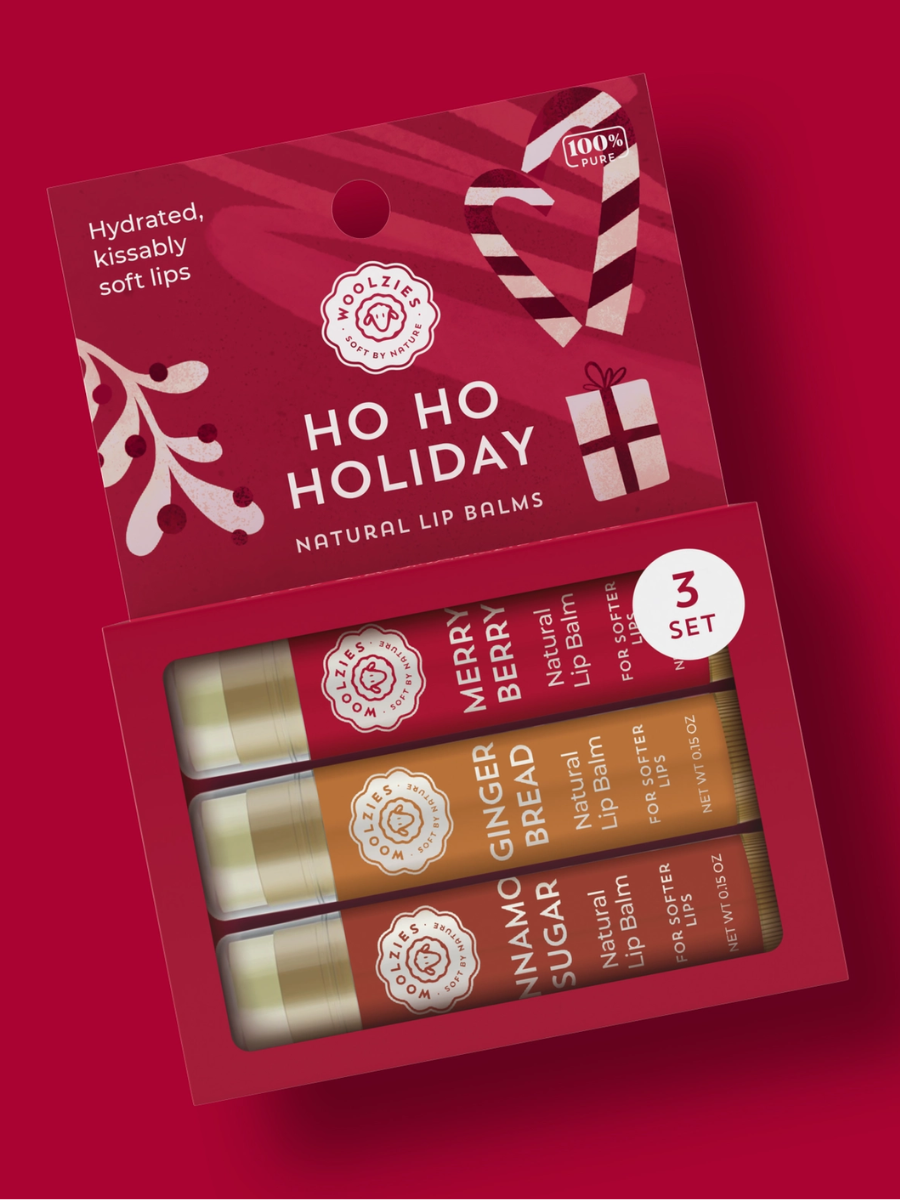 Woolzies Holiday Lip Balm - Set Of 3