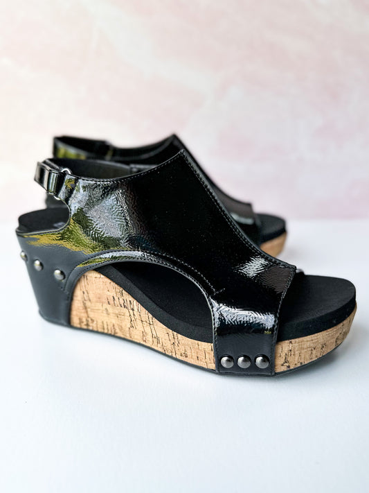 Corky's Carley Wedge - Black Patent