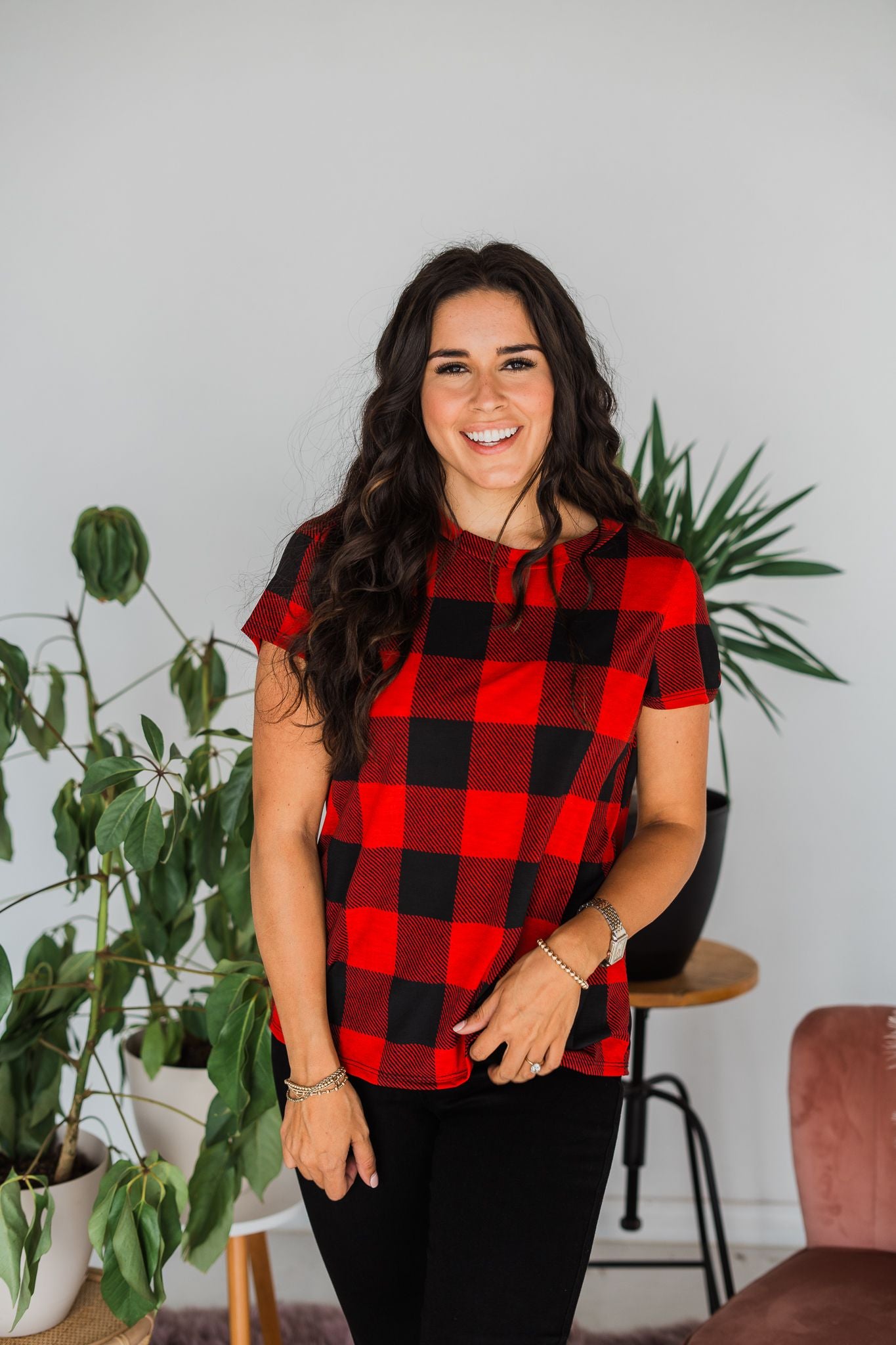 Plaid Like Clockwork Top  - Final Sale