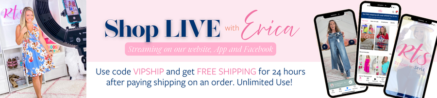 Shop LIVE on our website, App or Facebook