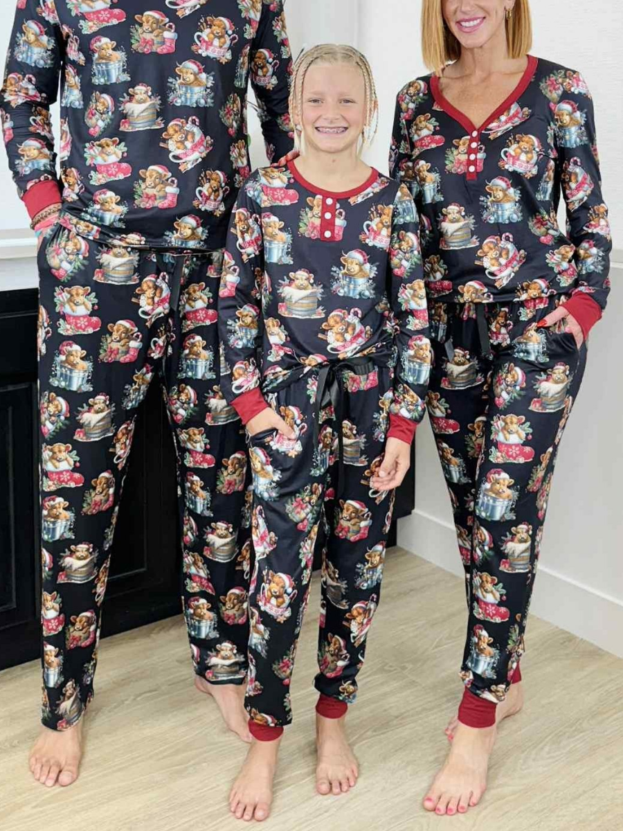 Crazy Soft KIDS Pajama Jogger Set - Highland Cow