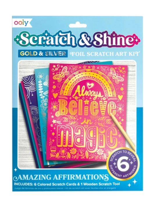 Scratch & Shine Art Kit - Amazing Affirmations