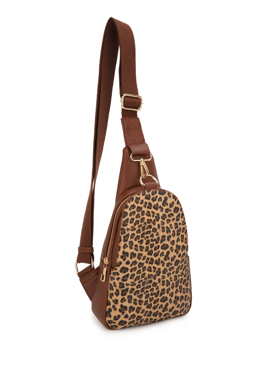 Lulu Leopard Print Sling Bag