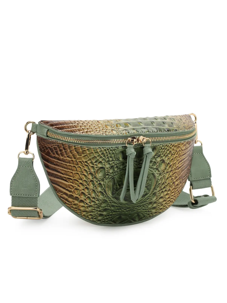 Aurora Croc Embossed Bag