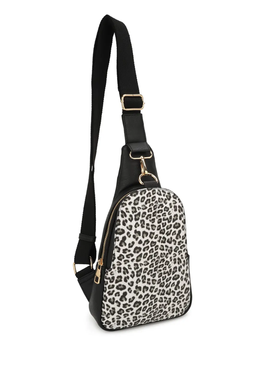 Lulu Leopard Print Sling Bag