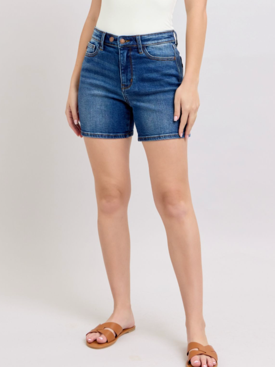 Toes In The Sand - Judy Blue Double Button Dad Shorts