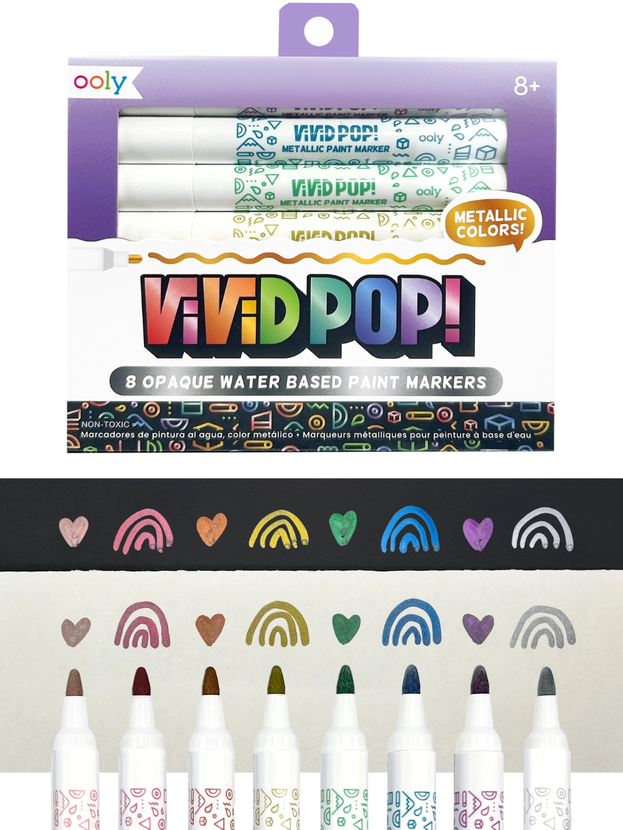 Vivid Pop Water Based Paint Markers - Metallic