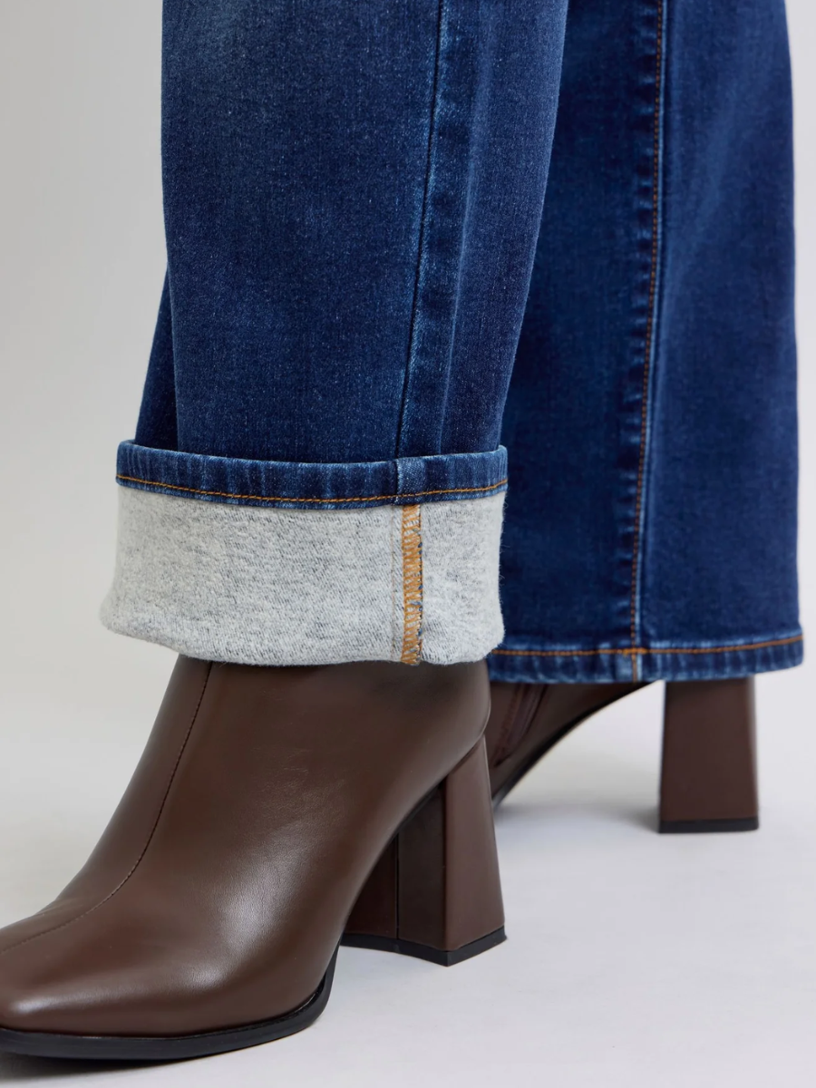 Warms My Heart - Judy Blue Vintage Thermal Straight Leg Jeans