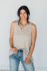 Basic Corded Knit Tank Top