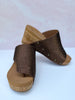 Corky's Flirty Crystal Wedges - Brown