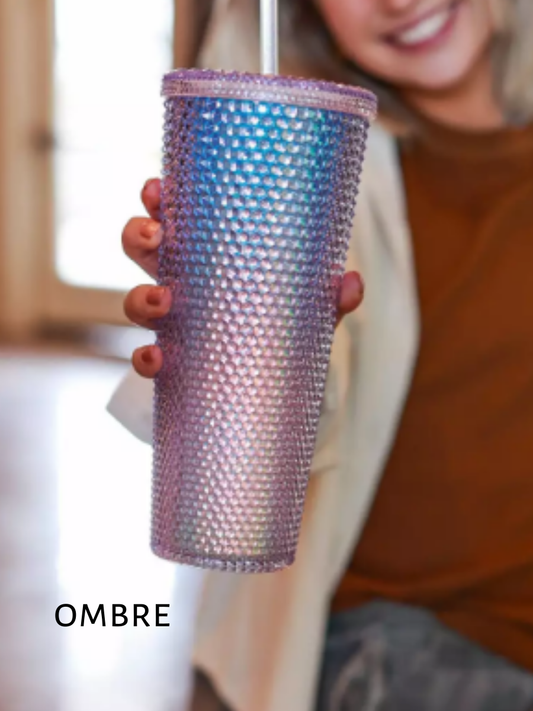 Studded Tumbler - 24oz, insulated with lid and straw